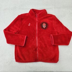 Disney Red Fleece Jacket with J & Spider Embroidery Size 4
